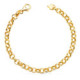 18K Pulsera Oro Amarillo Rolo Hueca Ancho 5,5 Mm Largo 19 Cm