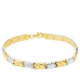 18K Pulsera Bicolor Estampacion 19 Cm