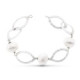 18K Pulsera Oro Blanco 18 Cm Perla Cultivadas 14 Mm