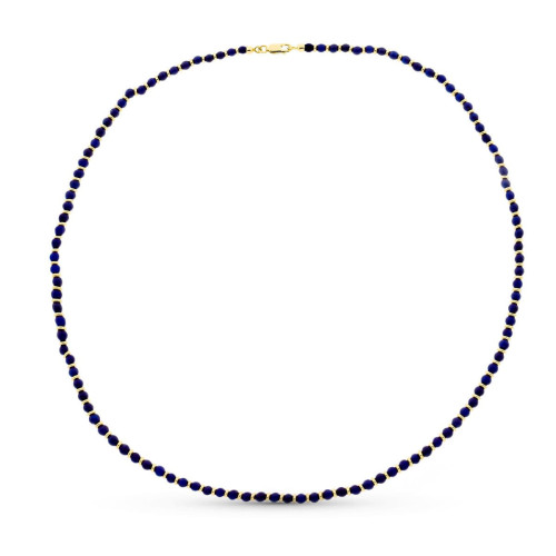 18K Collar Oro Amarillo Lapizlazuli 45Cm