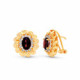 18K Pendientes Oro Amarillo Piedra 15X14 Mm