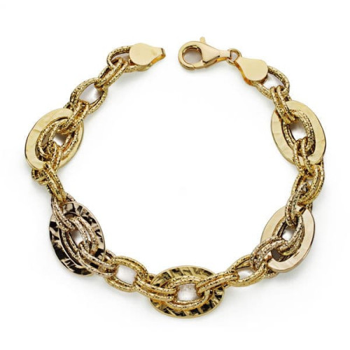 18K Pulsera Bicolor 19.5 Cm