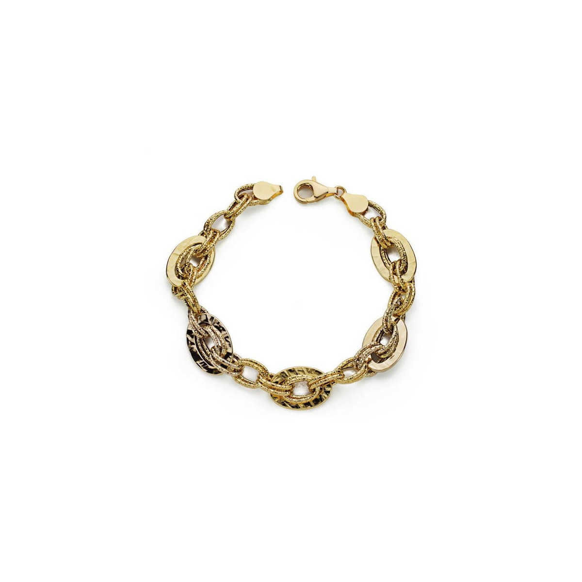 18K Pulsera Bicolor 19.5 Cm