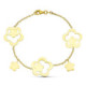 18K Pulsera Oro Amarillo Flores