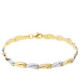 18K Pulsera Bicolor Estampacion 19 Cm