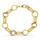 18K Pulsera Oro Bicolor Eslabones