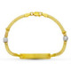 18K Pulsera Esclava Oro Bicolor Motivo Circonitas 17 Cm