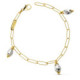 18K Pulsera Bicolor Eslabones 19Cm