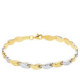 18K Pulsera Bicolor Estampacion 19 Cm