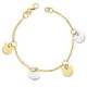 18K Pulsera Bicolor Oso S 19.5 Cm