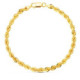 18K Pulsera Oro Amarillo Cordon Salomonico. Ancho 4.5 Mm Largo 19 Cm