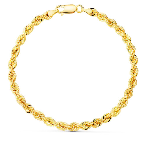 18K Pulsera Oro Amarillo Cordon Salomonico. Ancho 4.5 Mm Largo 19 Cm