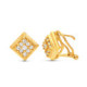 18K Pendientes Oro Amarillo Rombo. 11X11 Mm