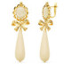 18K Pendientes Camafeo Lazo Marfil 62X18