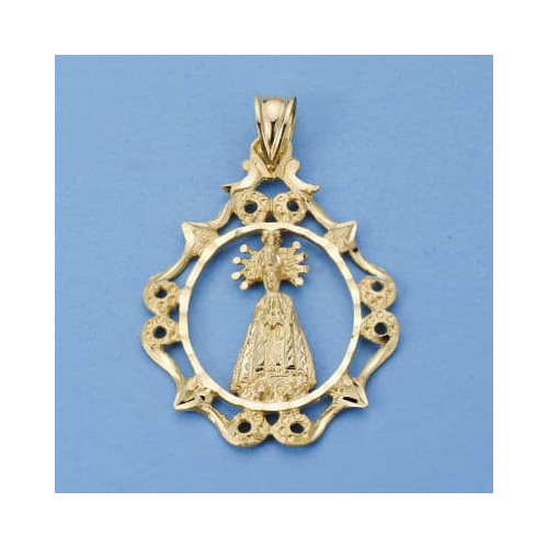 18K Medalla Virgen De La Asuncion 36X26 Mm