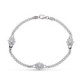 18K Pulsera Oro Blanco Comunion Circonitas