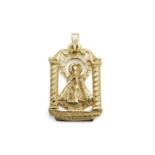 18K Medalla Virgen De Castellar 27X18 Mm