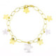 18K Pulsera Bicolor Flores