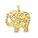 18K Colgante Oro Amarillo Bicolor Elefante. 30X27 Mm