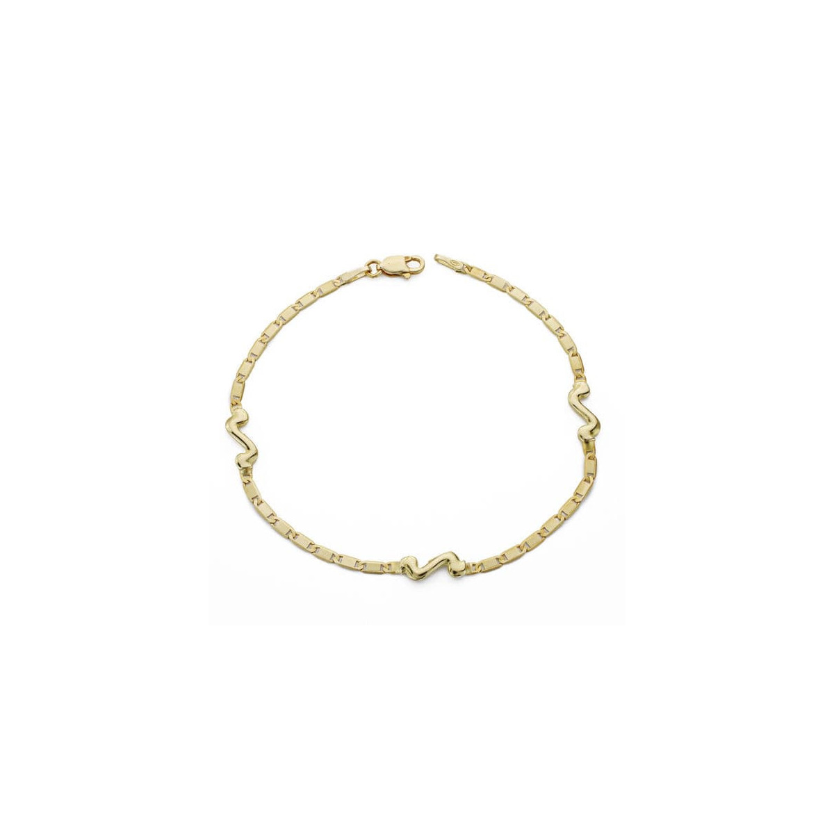 18K Pulsera Fina Motivo. 18 Cm 3.70 Gr