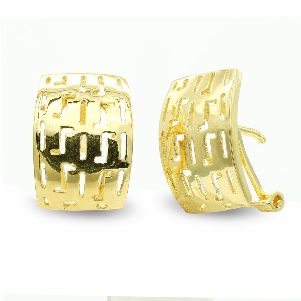 18K Pendientes Oro Amarillo Calado