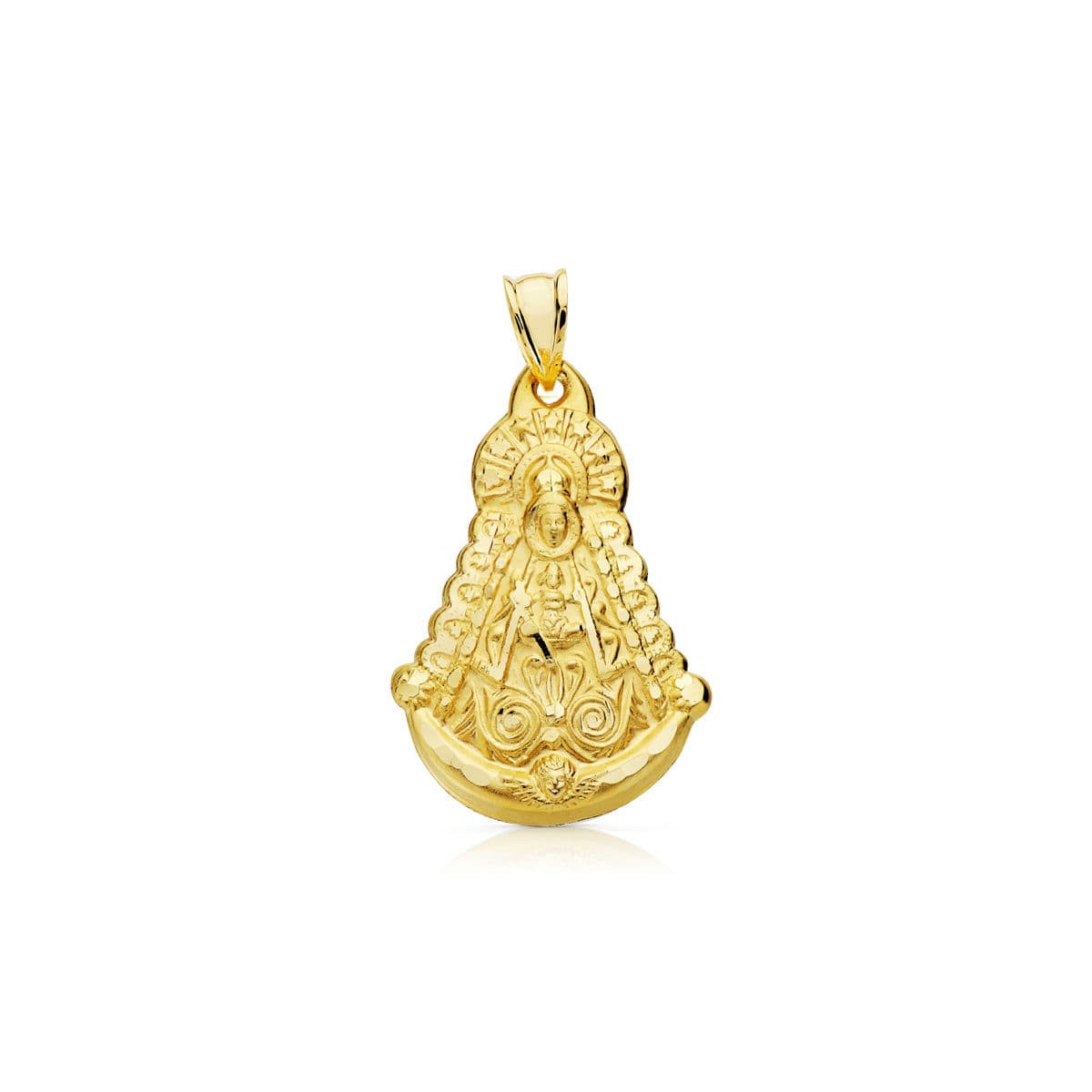 18K Virgen Del Rocio Silueta 30X20 Mm