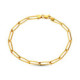 18K Pulsera Oro Amarillo Eslabones Bilbao Hueca 19.5 Cm