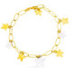 18K Pulsera Bicolor Estrellas. 3.50 Gr