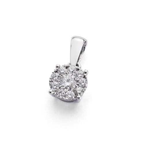 18K Colgante Brillante 0.250 Qts. 8X6 Mm