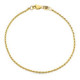 18K Pulsera Oro Amarillo Cordon Salomonico Ancho 1.5 Mm 20 Cm