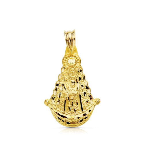 18K Virgen Del Rocio Silueta 30X20 Mm Tallada