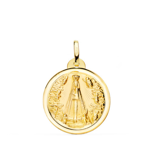 18K Medalla Virgen Ntra Sra De Begoña 20 Mm Bisel