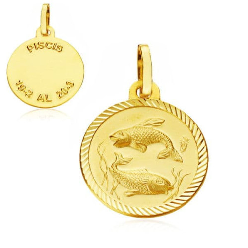 18K Horoscopo Piscis 20 Mm