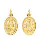 18K Medalla Virgen Milagrosa Oval 25 X 20 Mm