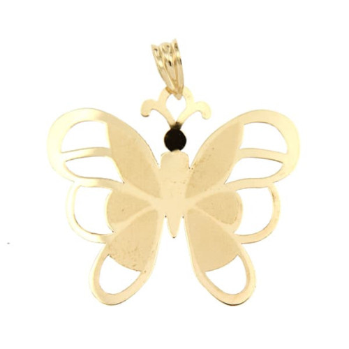 18K Colgante Laser Mariposa