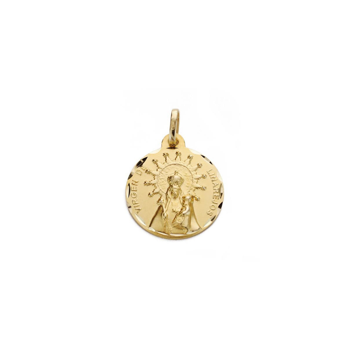 18K Medalla Virgen De Linarejos 18 Mm