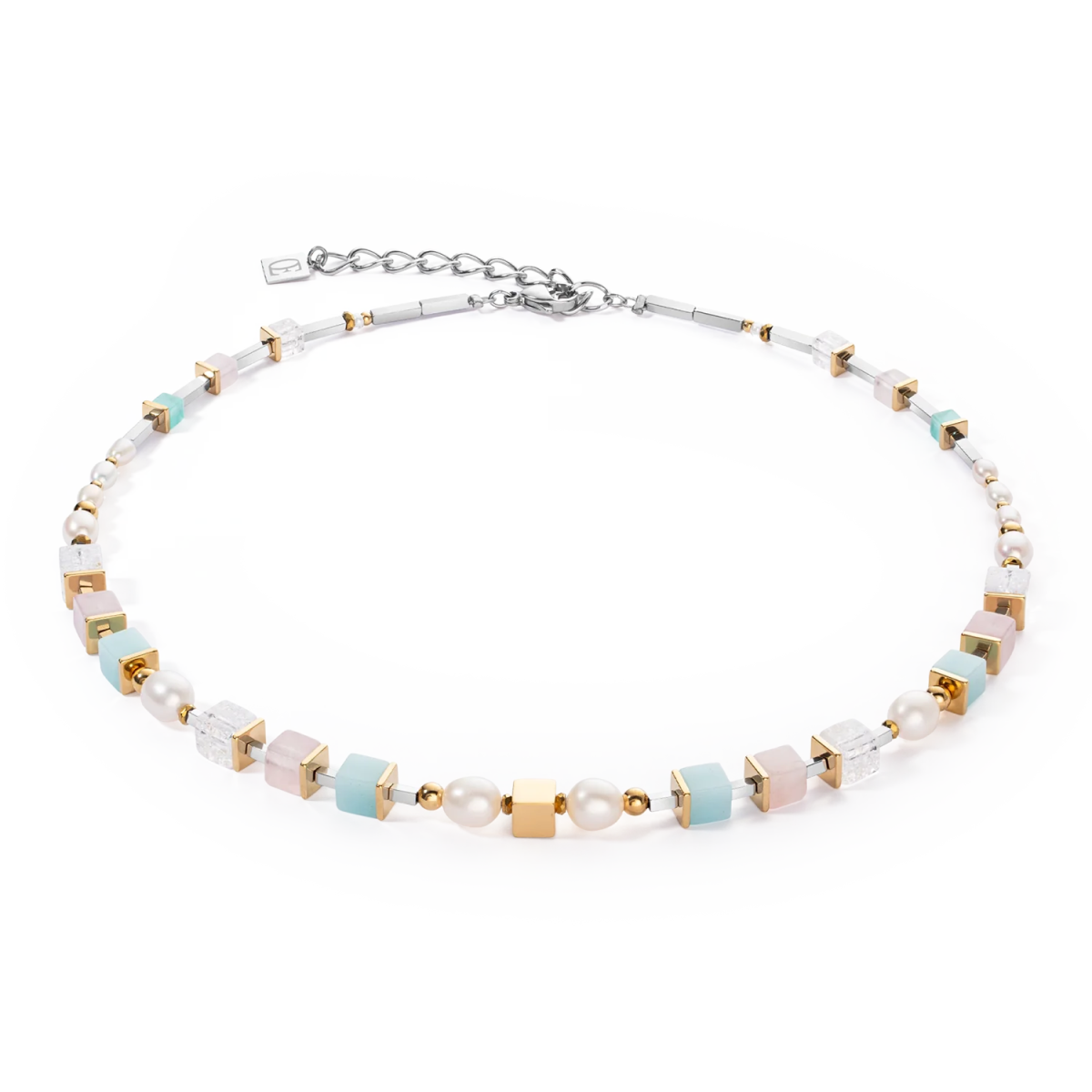 Collar Coeur De Lion Classic Cubes & Pearls Bicolor 1129/10-1558