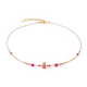 Collar Coeur De Lion Square Stripes oro-magenta 4355/10-0416