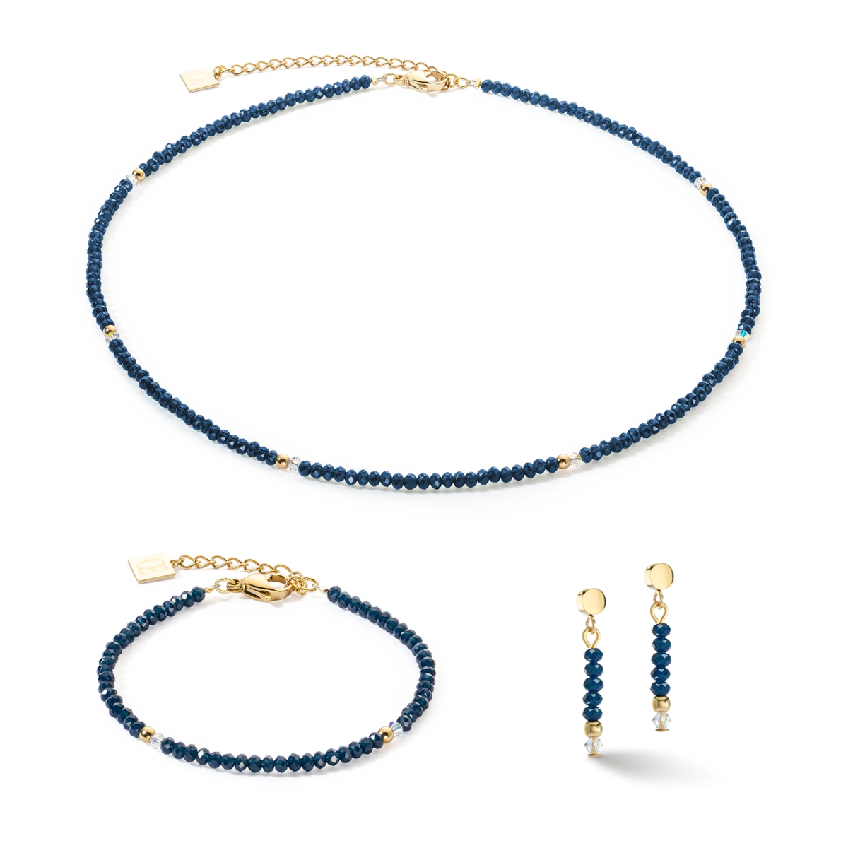 Pulsera Coeur De Lion Little Twinkle oro-azul oscuro 2033/30-0721