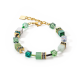 Pulsera Coeur De Lion GeoCUBE® Verde y dorado 4905/30-0500