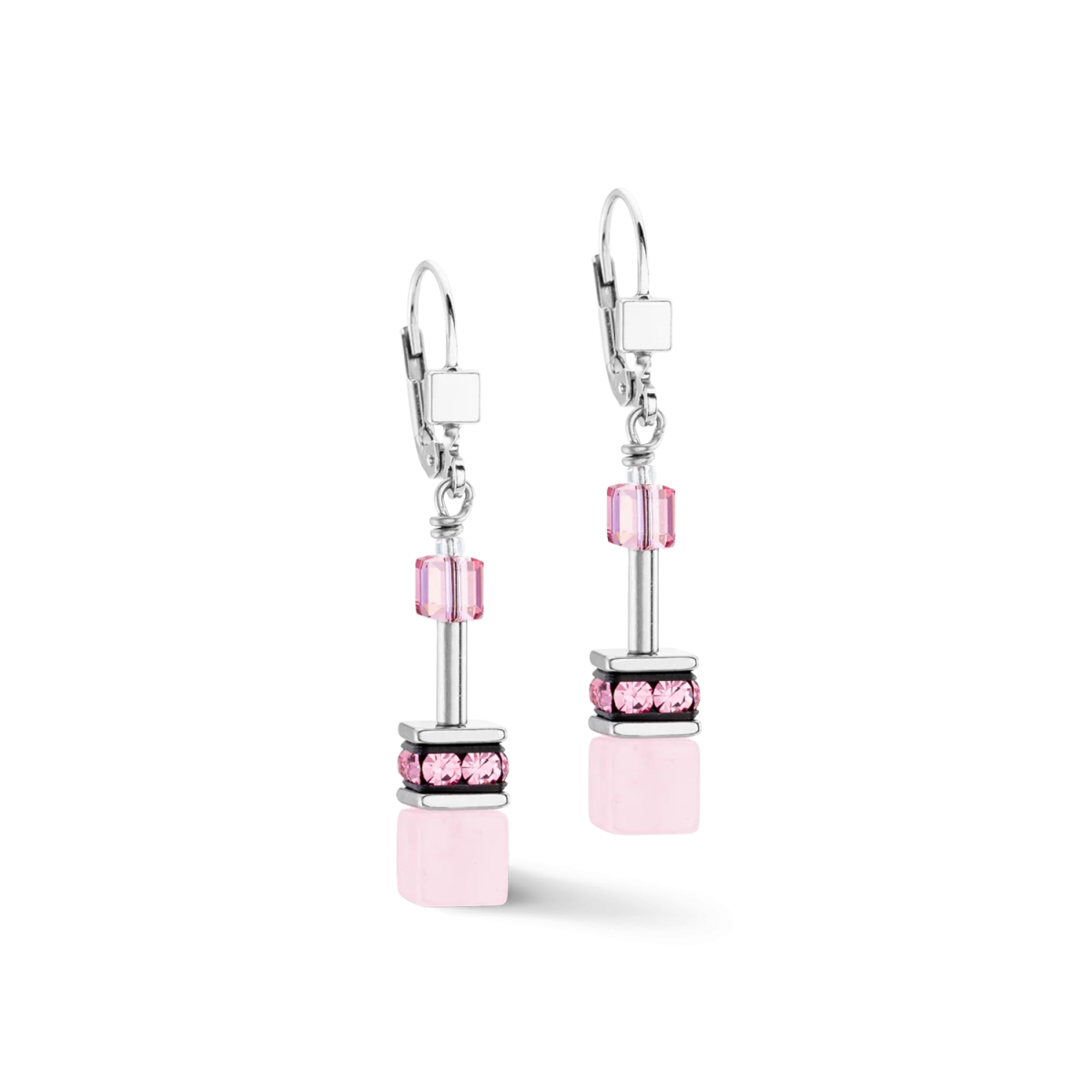 Pendientes Coeur De Lion GeoCUBE® Rosa 4017/20-1900