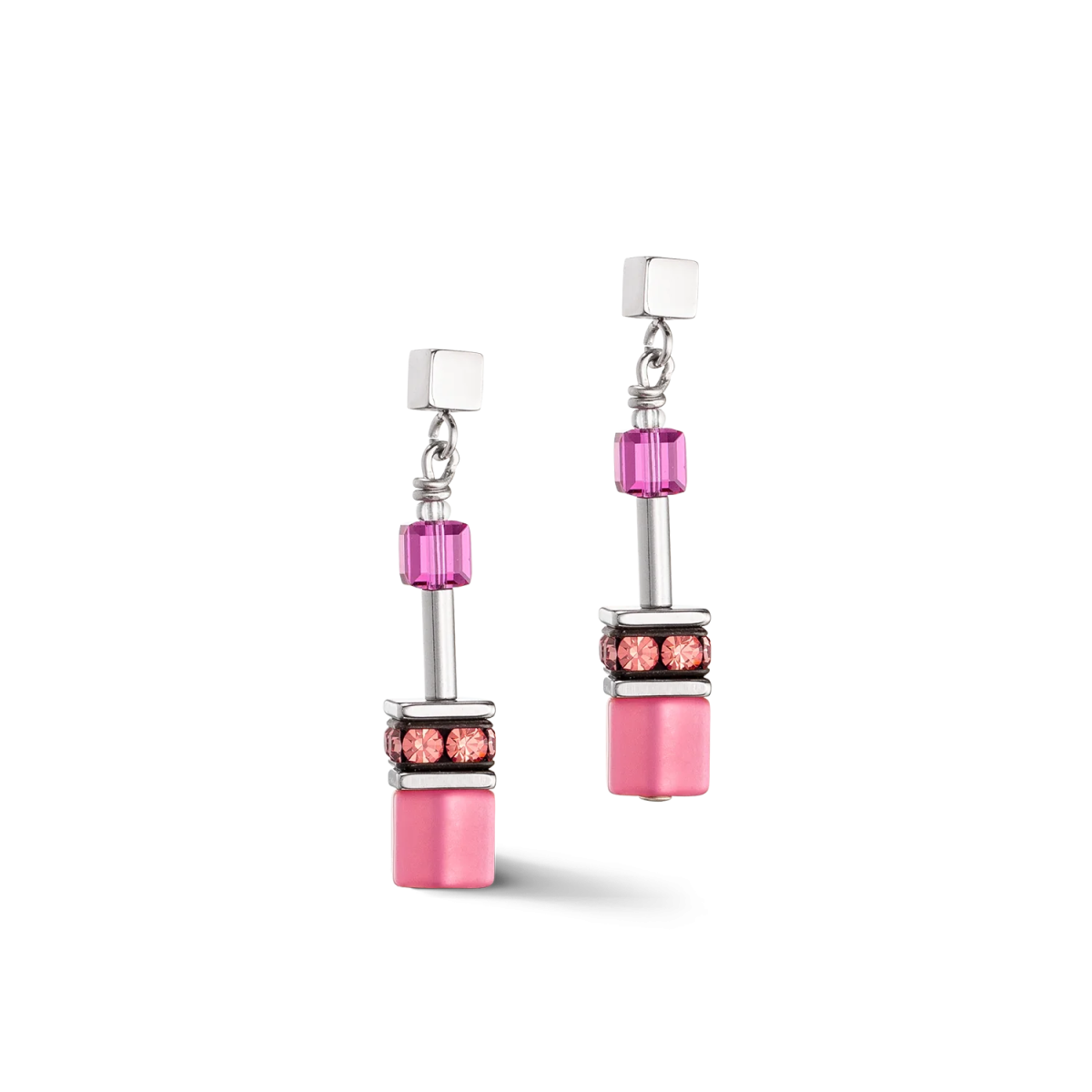 Pendientes Coeur De Lion GeoCUBE® Viva Magenta 2838/21-0422