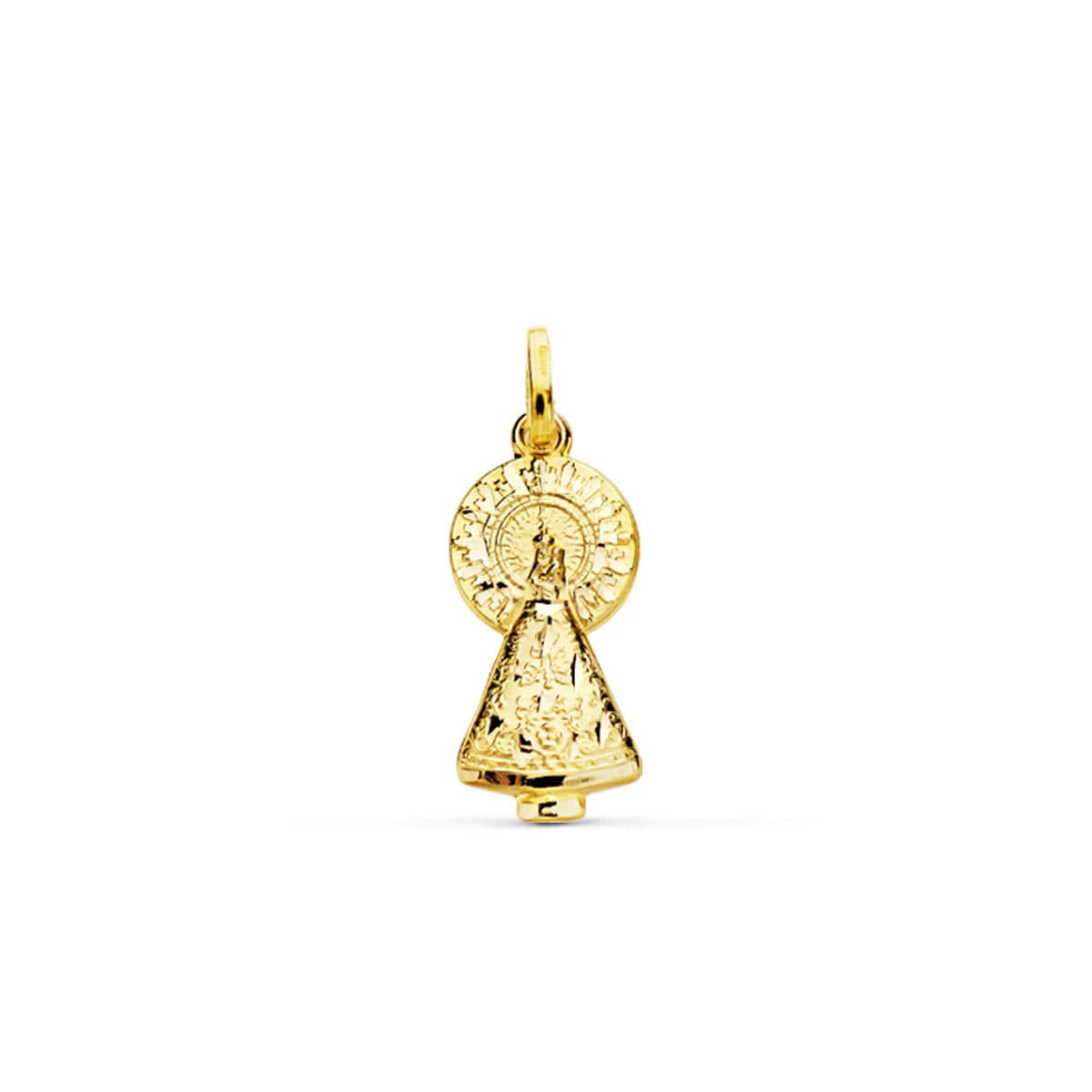 18K Virgen Del Pilar Silueta 25X11 Mm