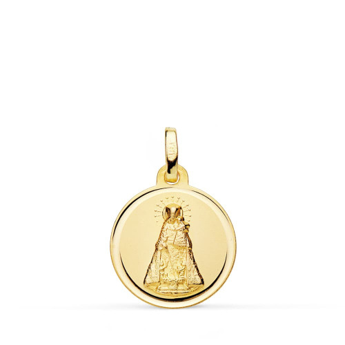 18K Medalla Virgen De Los Desamparados 16 Mm