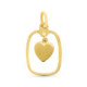 18K Colgante Oro Amarillo Calado Con Corazon