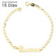 18K Pulsera Nombre 17 Cm Cadena Bilbao