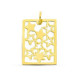 18K Colgante Oro Amarillo Rectangulo Calado Estrellas