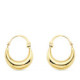 18K Pendientes Huecos Morcilla 13X4 Mm