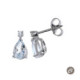 Pendientes Oro Blanco Aquamarina 1.30Ct y Diamante 0.06Ct GVS BB009059