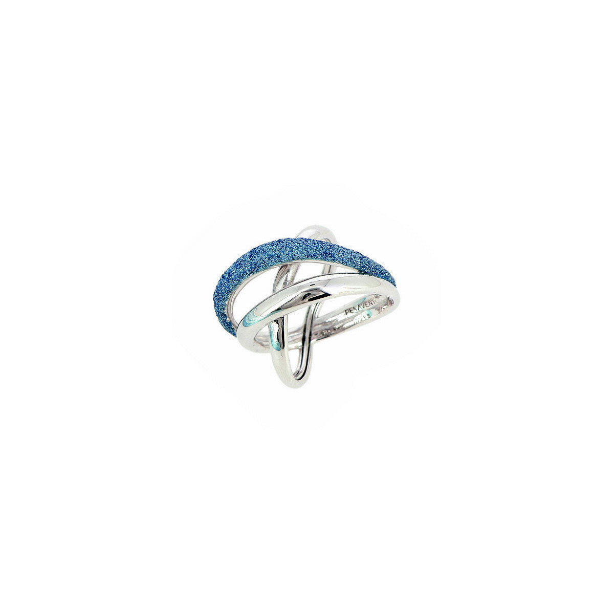 Anillo Pesavento Cruzado Polvere di Sogni. Azul WPSCA074M